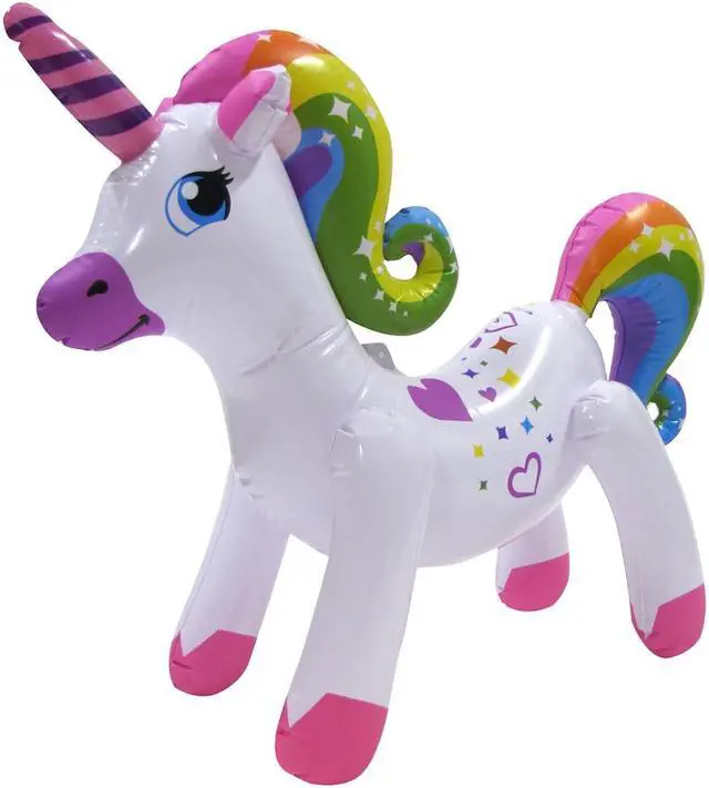 Alt view image 2 of 7 - Treasure Gurus Rainbow Unicorn Inflatable Swimming Pool Water Float Kid Adult Blow Up Party Toy Pet Animal Floaties