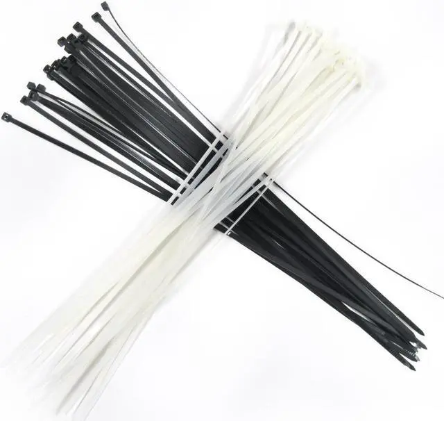 Alt view image 3 of 4 - Treasure Gurus 40pc 16" Long Heavy Duty Nylon Black White Zip Tie Set Large Locking Plastic Cable Wire Strap