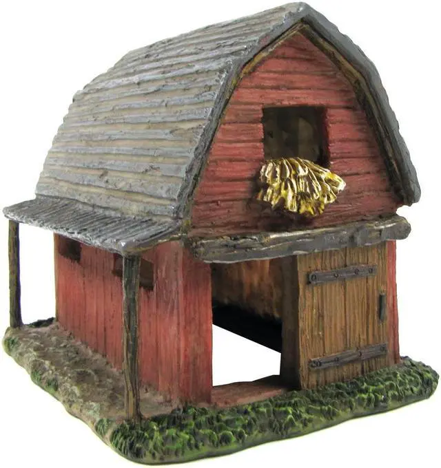 Alt view image 2 of 6 - Treasure Gurus Miniature Red Barn Fairy Garden House Accessory Mini Dollhouse Decor Outdoor Gnome Home Ornament