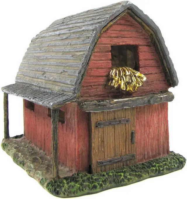 Main image of Treasure Gurus Miniature Red Barn Fairy Garden House Accessory Mini Dollhouse Decor Outdoor Gnome Home Ornament