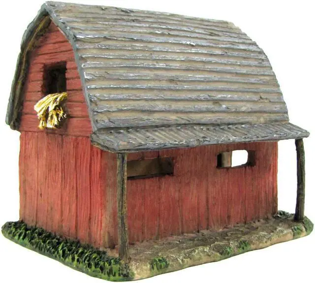 Alt view image 3 of 6 - Treasure Gurus Miniature Red Barn Fairy Garden House Accessory Mini Dollhouse Decor Outdoor Gnome Home Ornament