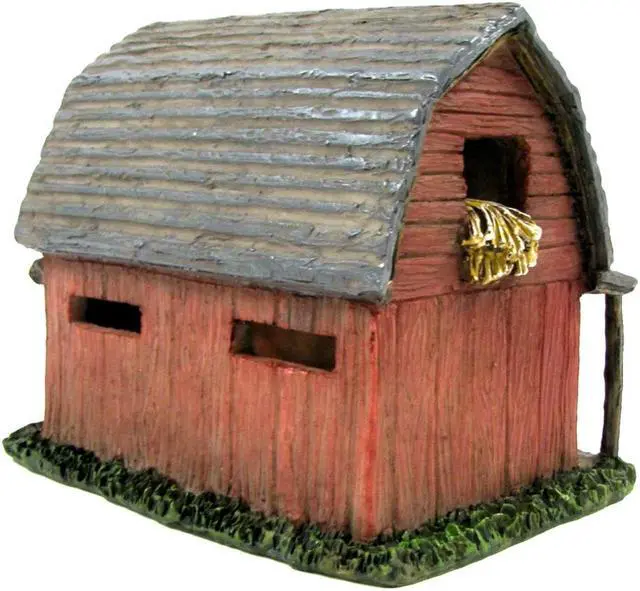Alt view image 5 of 6 - Treasure Gurus Miniature Red Barn Fairy Garden House Accessory Mini Dollhouse Decor Outdoor Gnome Home Ornament