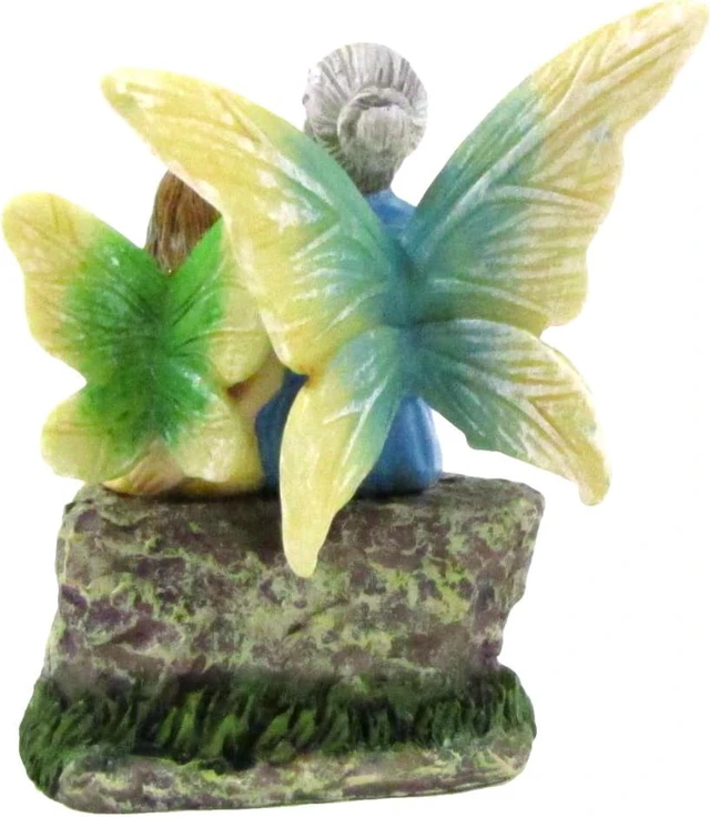 Alt view image 3 of 5 - Mini Fairy Girl Grandma Reading Figurine Garden Accessory Outdoor Decor Ornament