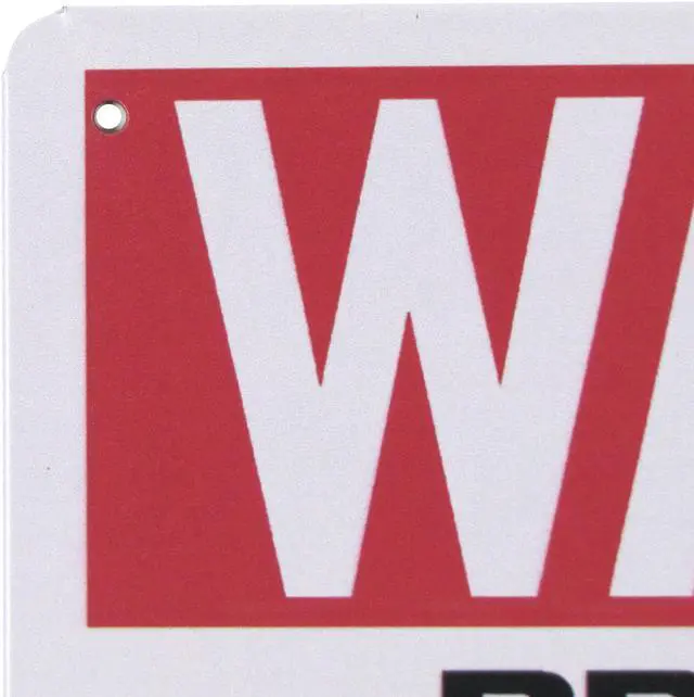 Alt view image 2 of 5 - Treasure Gurus Metal Warning Protected by Guard Dog Fence Wall Sign Tin Beware Door Plaque Home Security Caution Decor