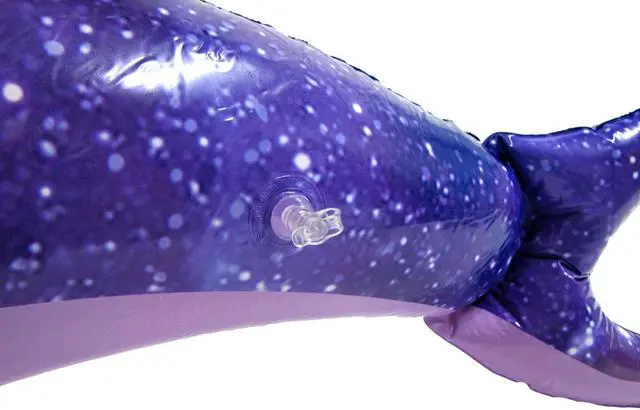 Alt view image 5 of 6 - Inflatable Galaxy Dolphin Pool Float - Night Sky Blow Up Decorations, Perfect for Dolphin Kids Birthday Party, Bedroom or Class Room Decor - Swimming Pool Floats, Water Toys - Sea Floaties Purple 32"