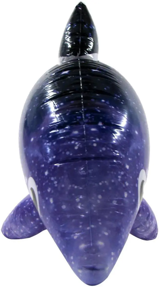 Alt view image 2 of 6 - Inflatable Galaxy Dolphin Pool Float - Night Sky Blow Up Decorations, Perfect for Dolphin Kids Birthday Party, Bedroom or Class Room Decor - Swimming Pool Floats, Water Toys - Sea Floaties Purple 32"
