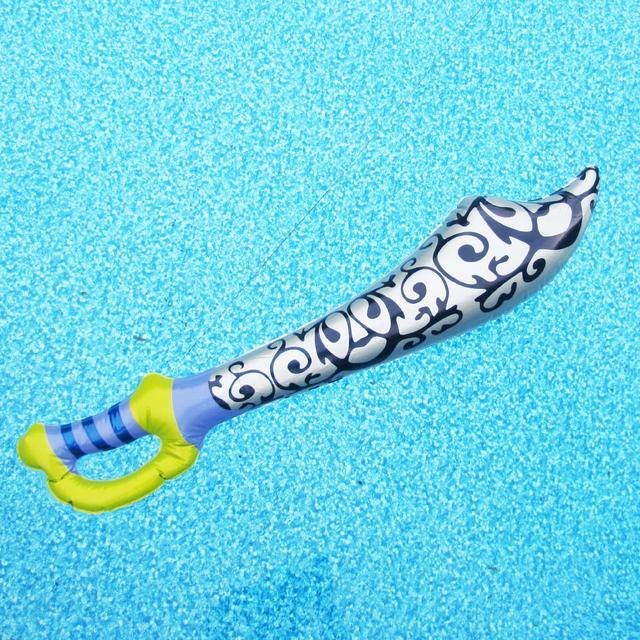 Alt view image 5 of 5 - Treasure Gurus 27" Inflatable Pirate Sword Swimming Pool Water Float Kids Adult Blow Toy Party Decor Novelty Prop