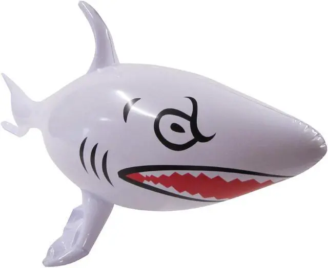 Alt view image 2 of 6 - Treasure Gurus 3pc Inflatable 45" Shark Set Swimming Pool Water Float Blow Up Toy Floaties Party Decor Prop