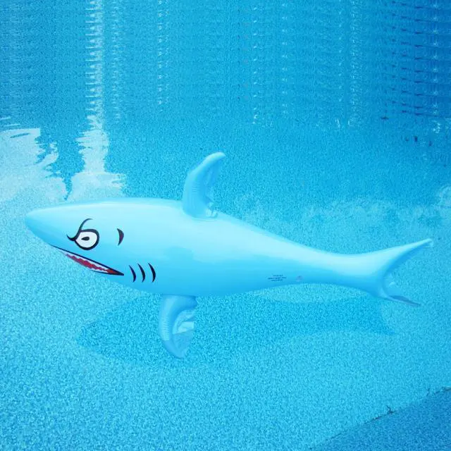 Alt view image 5 of 6 - Treasure Gurus 3pc Inflatable 45" Shark Set Swimming Pool Water Float Blow Up Toy Floaties Party Decor Prop