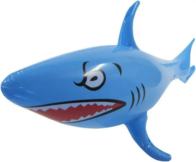 Alt view image 3 of 6 - Treasure Gurus 3pc Inflatable 45" Shark Set Swimming Pool Water Float Blow Up Toy Floaties Party Decor Prop
