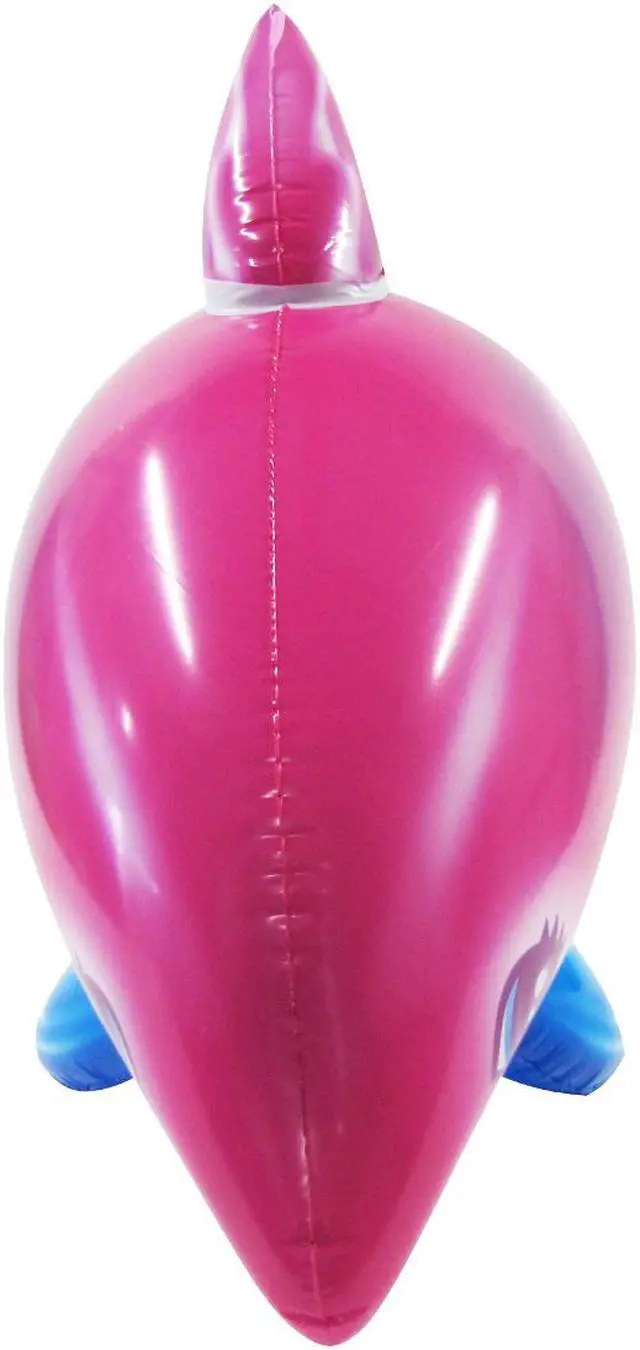 Alt view image 2 of 5 - Treasure Gurus 33" Inflatable Rainbow Dolphin Swimming Pool Water Float Blow Up Party Toy Animal Floaties Decor