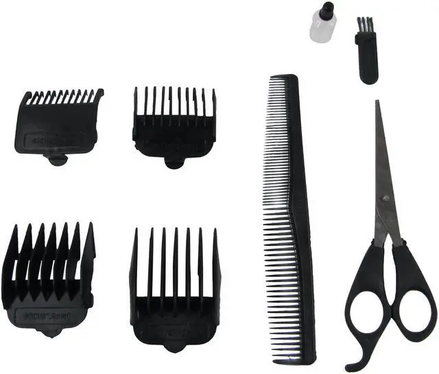 Alt view image 3 of 5 - Treasure Gurus 9pc Men's Professional Hair Clipper Cutter Set Beard Trimmer Haircut Kit Barber Scissors Salon Shears