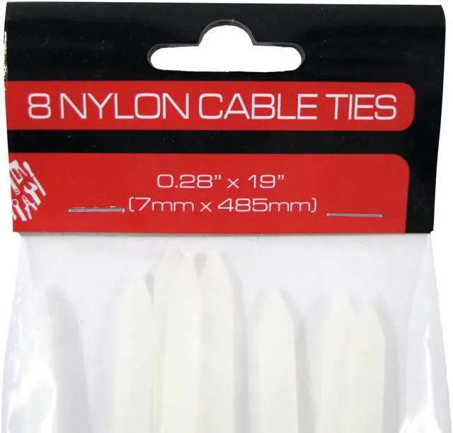 Alt view image 4 of 7 - Treasure Gurus 54pc Assorted Sizes Heavy Duty Nylon Black White Zip Tie Down Set Plastic Cable Wire Strap