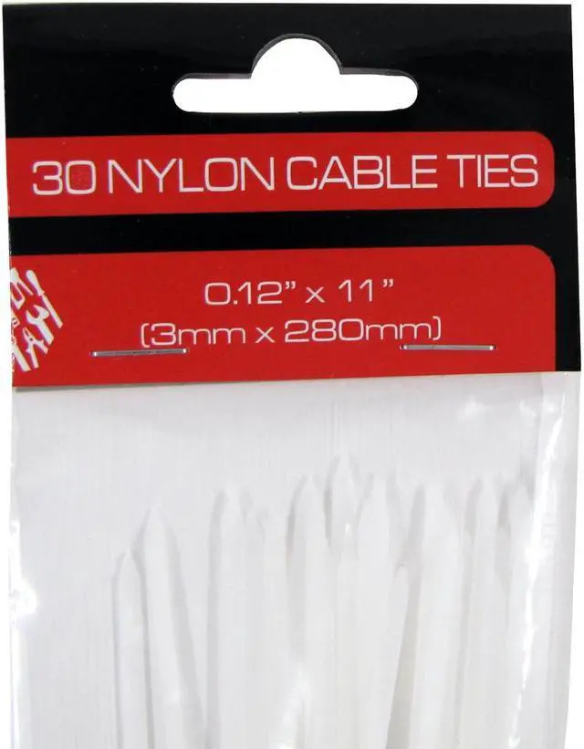 Alt view image 6 of 7 - Treasure Gurus 54pc Assorted Sizes Heavy Duty Nylon Black White Zip Tie Down Set Plastic Cable Wire Strap