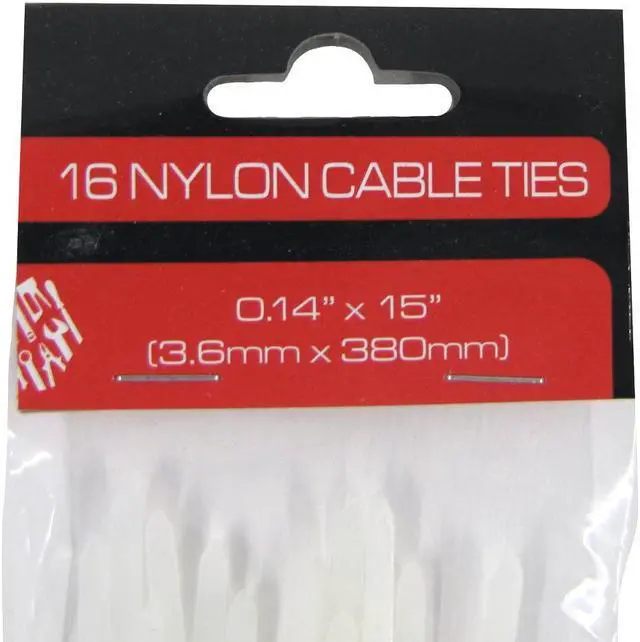 Alt view image 5 of 7 - Treasure Gurus 54pc Assorted Sizes Heavy Duty Nylon Black White Zip Tie Down Set Plastic Cable Wire Strap