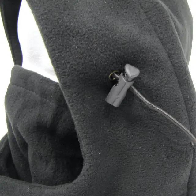 Alt view image 4 of 6 - Treasure Gurus Black Fleece Full Face Covering Mask Hoodie Biking Ski Winter Balaclava Cold Weather Protection