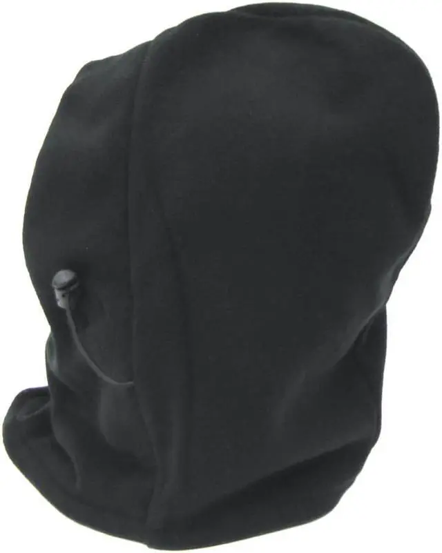Alt view image 6 of 6 - Treasure Gurus Black Fleece Full Face Covering Mask Hoodie Biking Ski Winter Balaclava Cold Weather Protection