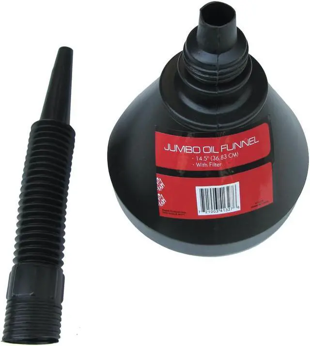 Alt view image 2 of 4 - Treasure Gurus 7" Multi-Functional Jumbo Plastic Wide Mouth Garage Automotive Oil Gas Funnel Long Flexible Extension