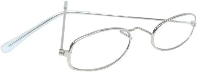 Alt view image 3 of 4 - Treasure Gurus Silver Oval Frame Old Lady Granny Eye Glasses Women's Eyeglasses Costume Accessory Prop Grandma Eyewear