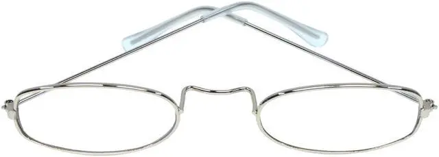 Alt view image 2 of 4 - Treasure Gurus Silver Oval Frame Old Lady Granny Eye Glasses Women's Eyeglasses Costume Accessory Prop Grandma Eyewear