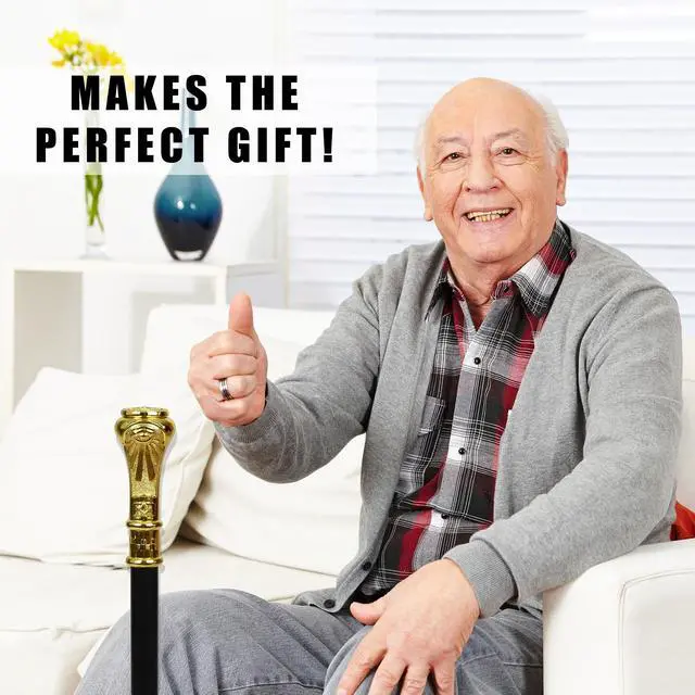 Alt view image 5 of 7 - Masonic Cane Freemason Walking Stick - Elegant Dress Walking Canes for Men, Seniors Balance - Collapsible 3Pc Travel Stick For Stability, Mobility, Knee Support- Elderly Assistance Products - 37" Gold