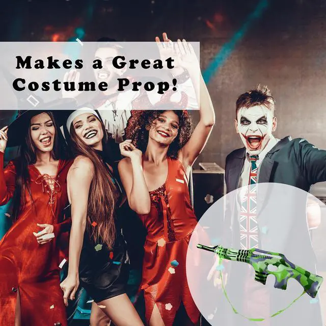 Alt view image 5 of 7 - Camo Rifle Pool Inflatable Prop - Ideal for Birthday Party Favors, Swimming Pool Floats for Kids, Military Props - Kids Hunting Essentials, Fake Gun Sling for Rifle - Camouflage Decorations Green 30"