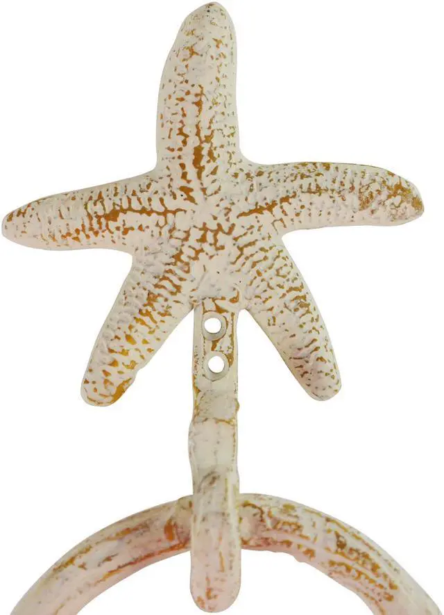 Alt view image 2 of 3 - Treasure Gurus Wall Mount Starfish Kitchen/Bath Towel Ring Holder Hanger Hook Nautical Decor