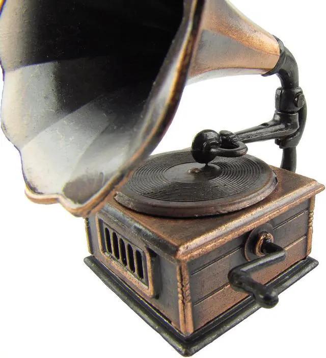 Alt view image 4 of 8 - Treasure Gurus 1:12 Scale Miniature Phonograph Dollhouse Accessory Gramophone Pencil Sharpener