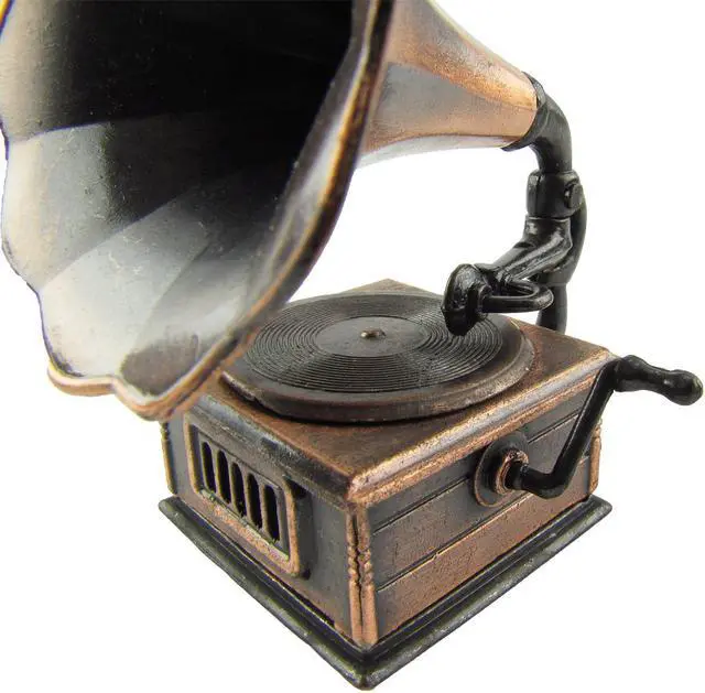 Alt view image 5 of 8 - Treasure Gurus 1:12 Scale Miniature Phonograph Dollhouse Accessory Gramophone Pencil Sharpener