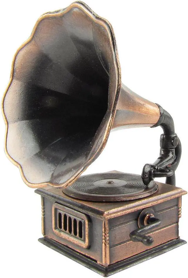 Alt view image 2 of 8 - Treasure Gurus 1:12 Scale Miniature Phonograph Dollhouse Accessory Gramophone Pencil Sharpener