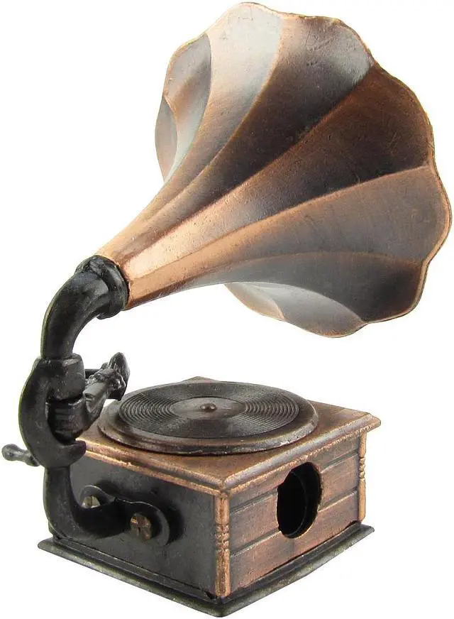 Alt view image 3 of 8 - Treasure Gurus 1:12 Scale Miniature Phonograph Dollhouse Accessory Gramophone Pencil Sharpener