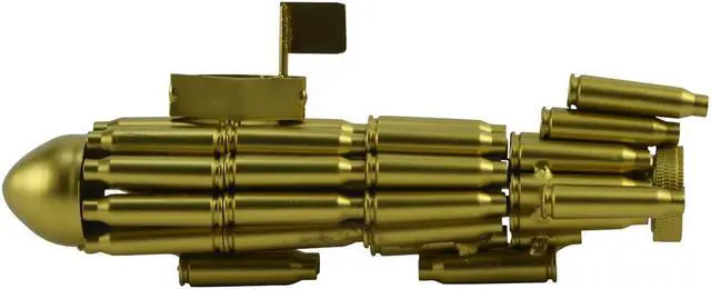 Alt view image 3 of 3 - Gun Bullet Casings Shells Shaped Model Navy Diving Sub Submarine Military Gift