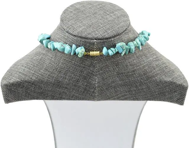 Alt view image 4 of 4 - Treasure Gurus Turquoise Bead Gemstone Necklace Reiki Healing Stone Womens Chakra Fashion Jewelry