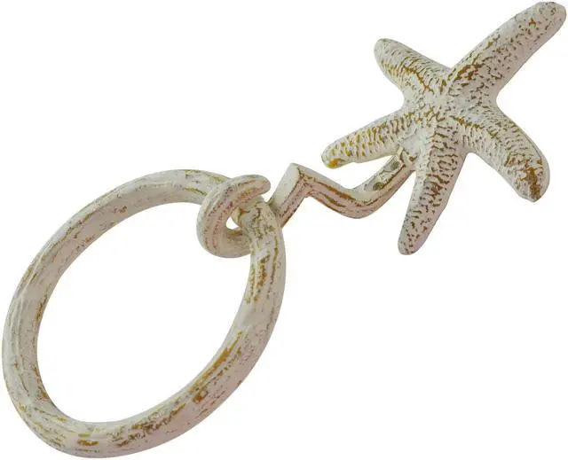 Alt view image 3 of 3 - Treasure Gurus Wall Mount Starfish Kitchen/Bath Towel Ring Holder Hanger Hook Nautical Decor