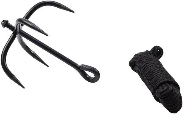 Main image of Tactical Climbing Ninja Grappling Hook Heavy Duty 35' Rope Bushcraft Boat Anchor