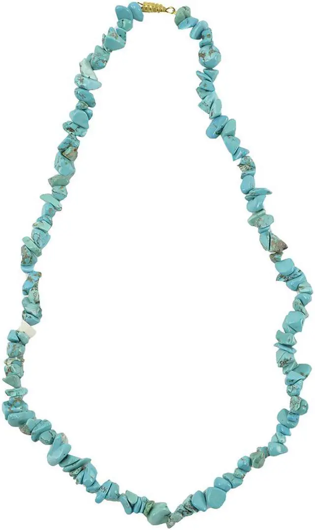 Main image of Treasure Gurus Turquoise Bead Gemstone Necklace Reiki Healing Stone Womens Chakra Fashion Jewelry