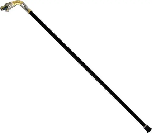 Alt view image 5 of 6 - Treasure Gurus Silver Plated Dragon Head Cane Walking Stick