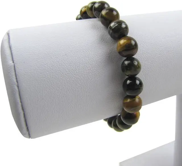 Alt view image 4 of 6 - Treasure Gurus Natural Tiger Eye Gemstone Bead Chakra Energy Cleansing Bracelet Reiki Stone Holistic Jewelry