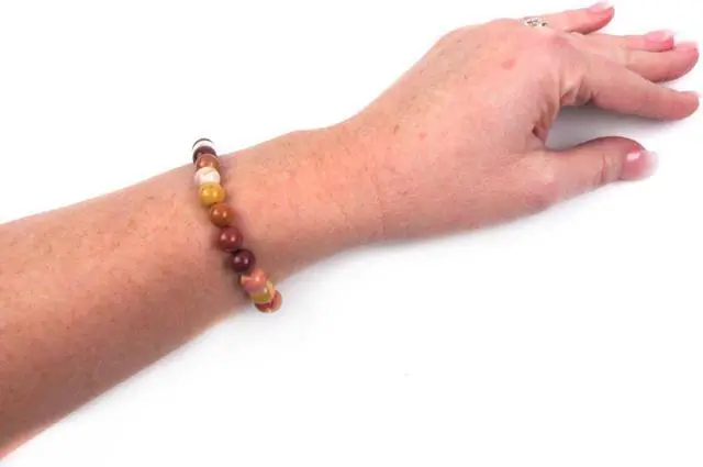 Alt view image 2 of 6 - Treasure Gurus 4mm Natural Mookaite Gemstone Bead Chakra Bracelet Jasper Reiki Stone Holistic Jewelry