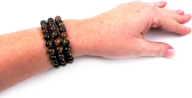 Alt view image 5 of 6 - Treasure Gurus Natural Tiger Eye Gemstone Bead Chakra Energy Cleansing Bracelet Reiki Stone Holistic Jewelry