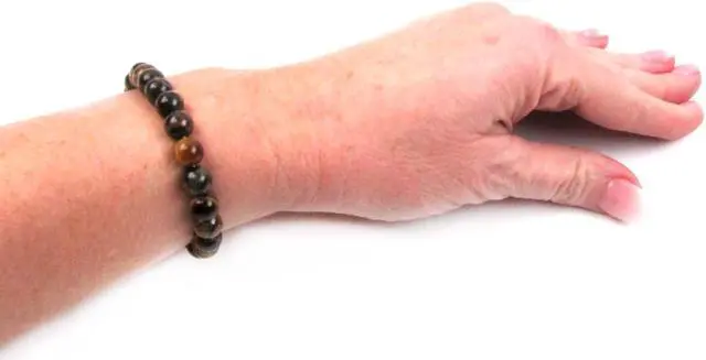 Alt view image 2 of 6 - Treasure Gurus Natural Tiger Eye Gemstone Bead Chakra Energy Cleansing Bracelet Reiki Stone Holistic Jewelry