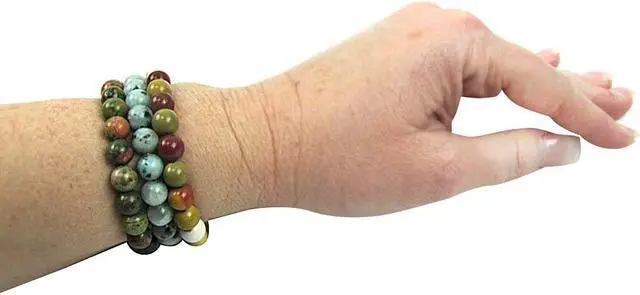 Alt view image 6 of 6 - Treasure Gurus 4mm Natural Mookaite Gemstone Bead Chakra Bracelet Jasper Reiki Stone Holistic Jewelry