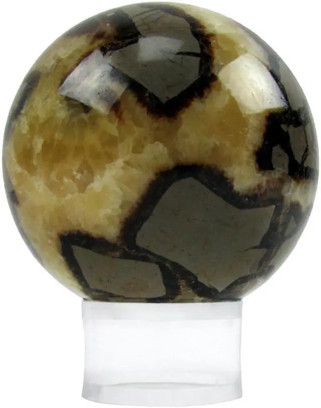 Main image of Treasure Gurus Large 1.5" Clear Acrylic Ring Sphere Golf Ball Display Stand Beveled Baseball Marble Riser