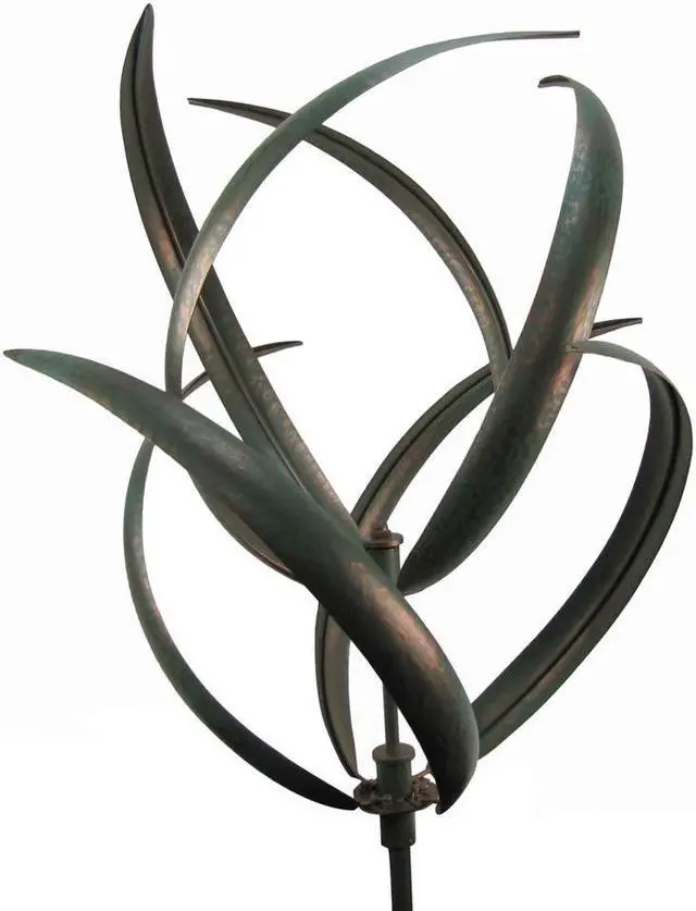 Main image of Treasure Gurus Double Blade Kinetic Wind Spinner Huge Garden Yard Art Rustic Lawn Decor