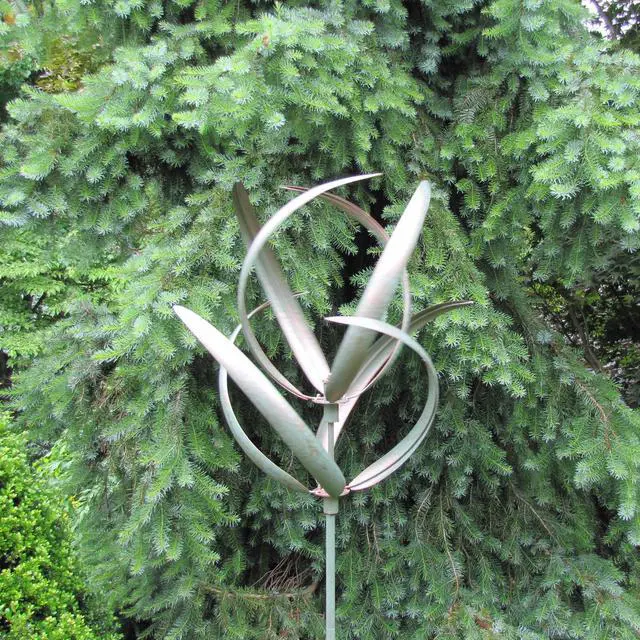 Alt view image 3 of 5 - Treasure Gurus Double Blade Kinetic Wind Spinner Huge Garden Yard Art Rustic Lawn Decor