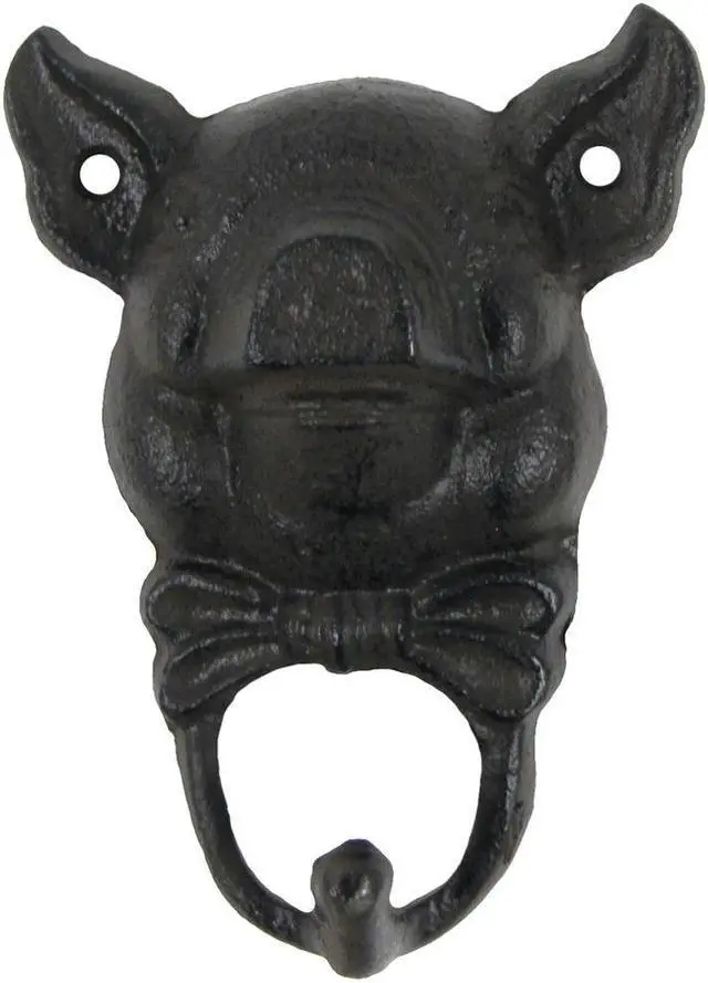 Main image of Treasure Gurus Funny Metal Pig Bow Tie Wall Hook Rustic Key Hanger Holder Coat Hat Rack Farmhouse Decor