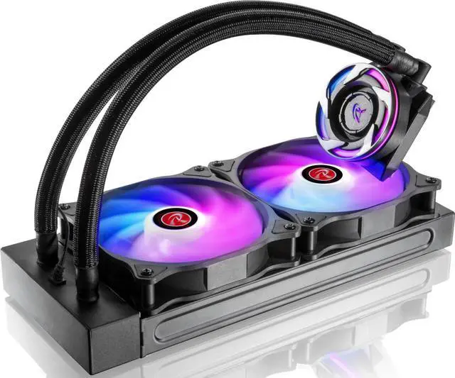 Main image of RAIJINTEK EOS 240 RBW AIO Water CPU Cooler, with 12025 Addressable RGB PWM fans, Addressable RGB tank,  ARGB Y-cable, compatible with INTEL & AMD morden socket CPU