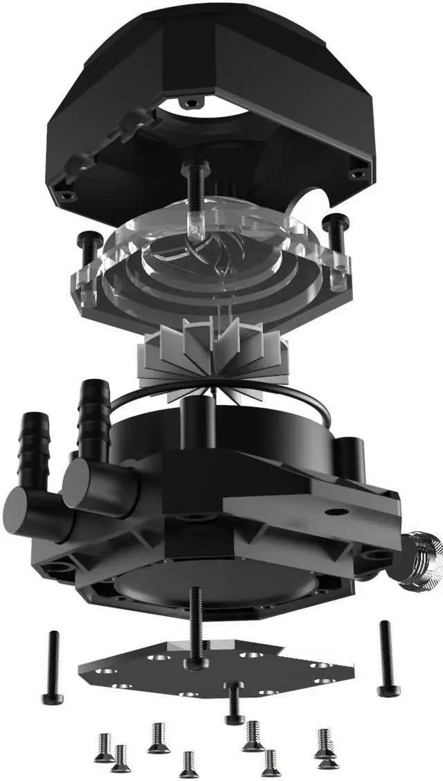 Alt view image 5 of 14 - RAIJINTEK ORCUS 240 RBW, an AIO Water cooler for CPU, with 2pcs 12025 ARGB PWM Fans, Copper water block, Durable and reliable PUMP, Rotating Blade with ARGB LED, Compatible with Intel & AMD Socket CPU