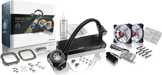 Alt view image 7 of 14 - RAIJINTEK ORCUS 240 RBW, an AIO Water cooler for CPU, with 2pcs 12025 ARGB PWM Fans, Copper water block, Durable and reliable PUMP, Rotating Blade with ARGB LED, Compatible with Intel & AMD Socket CPU