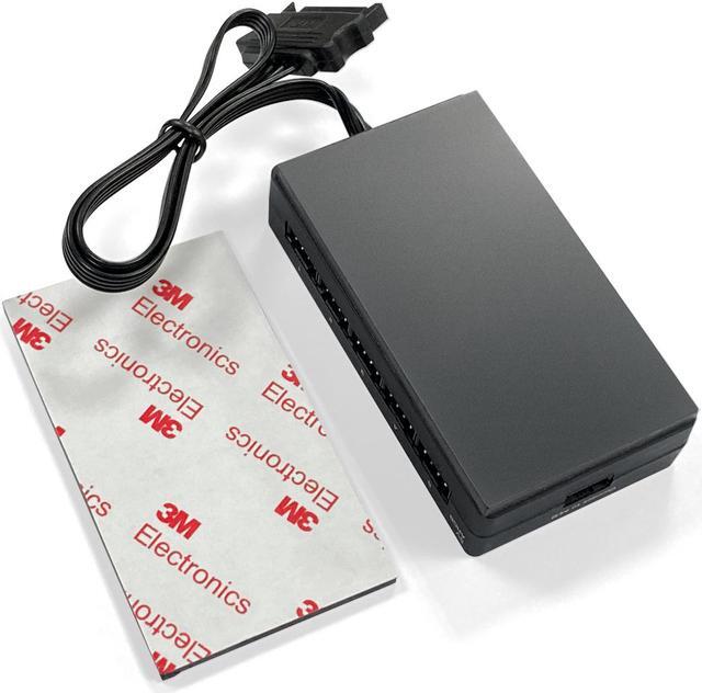Alt view image 4 of 7 - ARGB-PWM CONTROL SET, a control hub of 5V ARGB & PWM function, it provides to take full control of your systems ARGB and PWM, comes with a hub, remote controller, connecting cable, super Magnetic pad